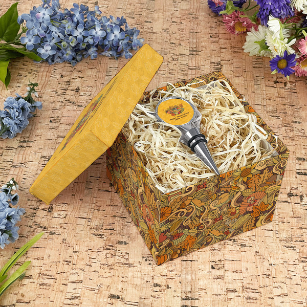 Happy Thanksgiving Gift Boxes with Lid - Canvas Wrapped - Medium - In Context