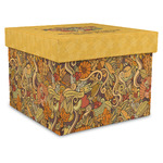 Happy Thanksgiving Gift Box with Lid - Canvas Wrapped - XX-Large (Personalized)