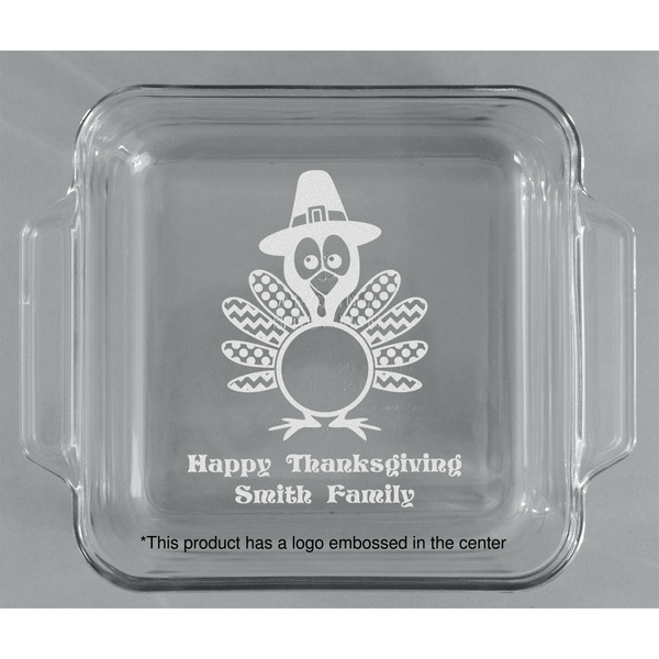 Happy Thanksgiving Glass Cake Dish - APPROVAL (8x8)