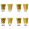 Happy Thanksgiving Glass Shot Glass - Standard - Set of 4 - APPROVAL
