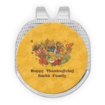 Happy Thanksgiving Golf Ball Marker - Hat Clip - Silver