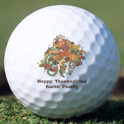 Happy Thanksgiving Golf Balls - Non-Branded - Set of 12 (Personalized)