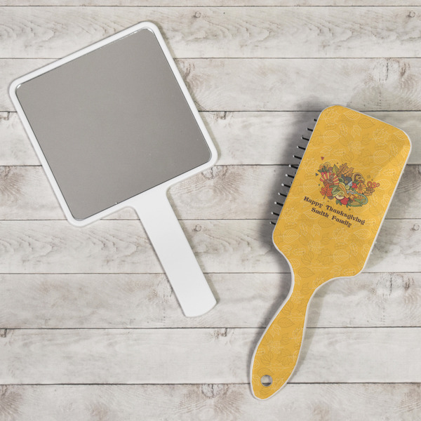 Happy Thanksgiving Hair Brush - In Context