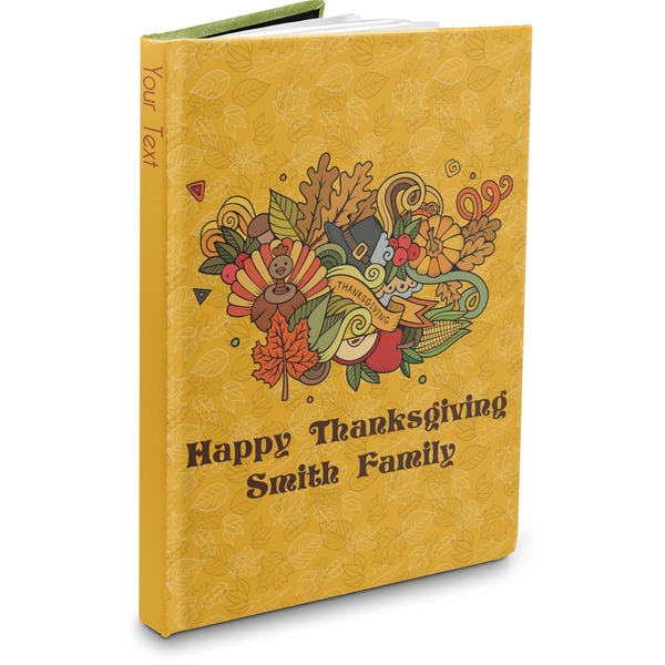 Custom Happy Thanksgiving Hardbound Journal - 5.75" x 8" (Personalized)