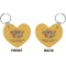 Happy Thanksgiving Heart Keychain (Front + Back)