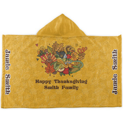 Happy Thanksgiving Kids Hooded Towel (Personalized)