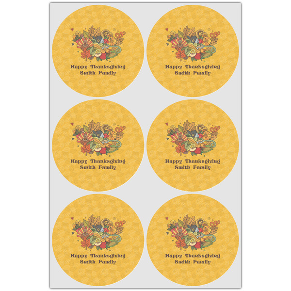 Happy Thanksgiving Icing Circle - Large - Set of 6