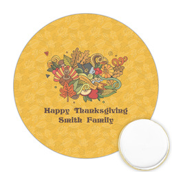 Happy Thanksgiving Printed Cookie Topper - Round (Personalized)