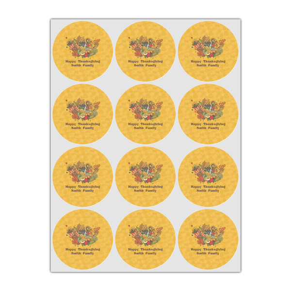 Happy Thanksgiving Icing Circle - Small - Set of 12