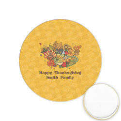 Happy Thanksgiving Printed Cookie Topper - 1.25" (Personalized)