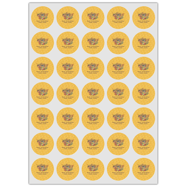 Happy Thanksgiving Icing Circle - XSmall - Set of 35