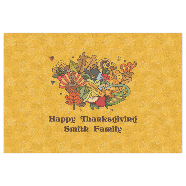 Happy Thanksgiving Indoor / Outdoor Rug - 2'x3' - Front Flat
