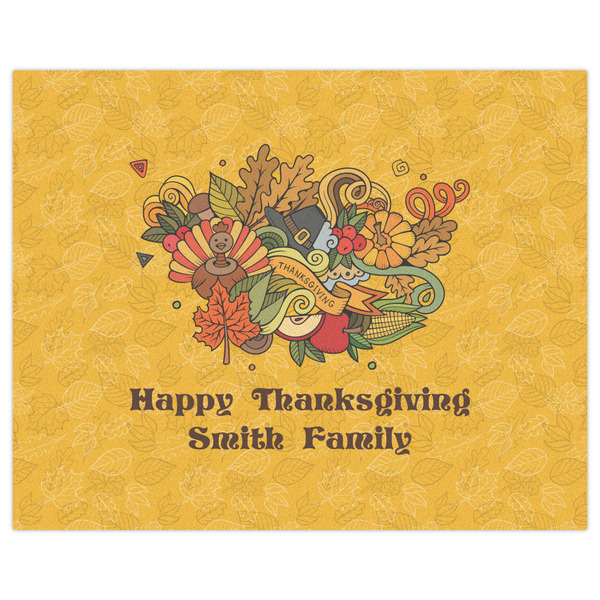 Happy Thanksgiving Indoor / Outdoor Rug - 8'x10' - Front Flat