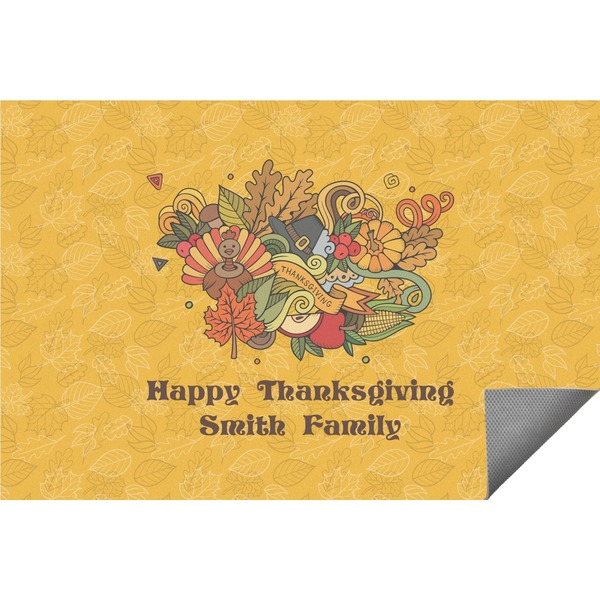 Custom Happy Thanksgiving Indoor / Outdoor Rug (Personalized)