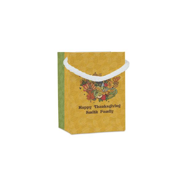 Custom Happy Thanksgiving Jewelry Gift Bags - Matte (Personalized)