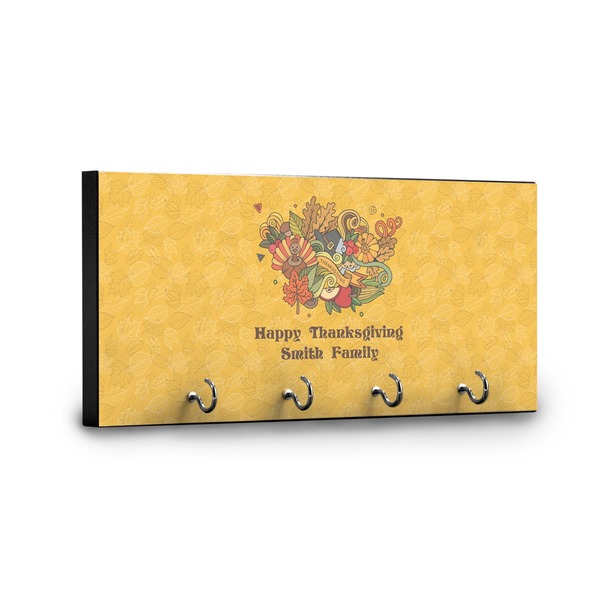 Happy Thanksgiving Key Hanger - Front View with Hooks