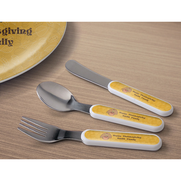 Happy Thanksgiving Kids Flatware w/ Plate