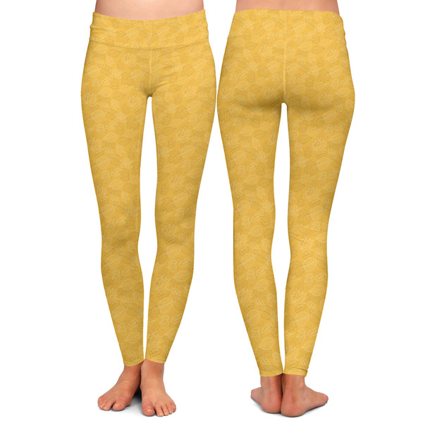 Happy Thanksgiving Ladies Leggings - Front and Back
