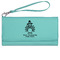 Happy Thanksgiving Ladies Wallet - Leather - Teal - Front View