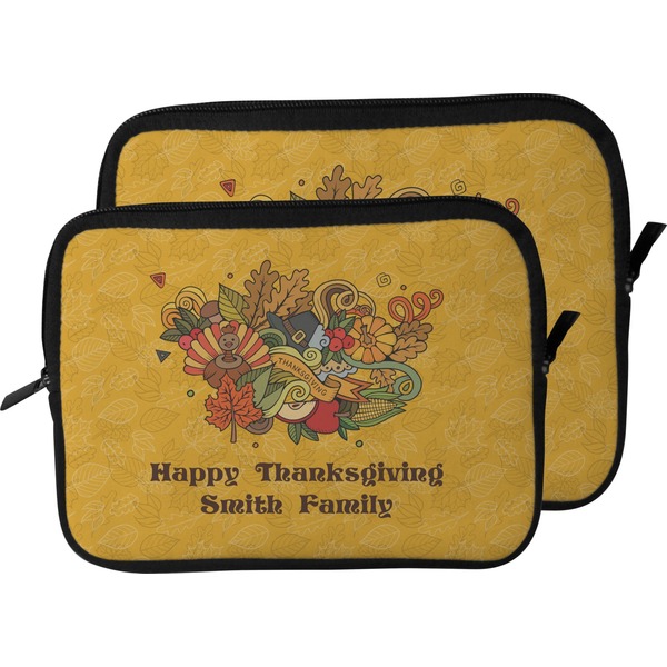 Happy Thanksgiving Laptop Sleeve (Size Comparison)