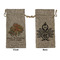 Happy Thanksgiving Large Burlap Gift Bags - Front & Back