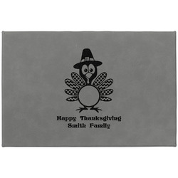 Happy Thanksgiving Large Gift Box w/ Engraved Leather Lid (Personalized)