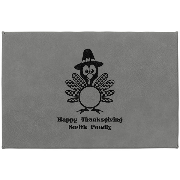 Happy Thanksgiving Large Engraved Gift Box with Leather Lid - Approval