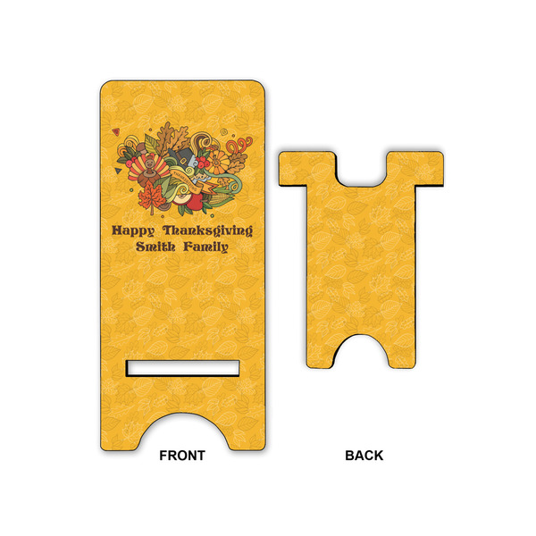 Happy Thanksgiving Large Phone Stand - Front & Back