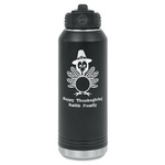 Happy Thanksgiving Water Bottles - Laser Engraved - Front & Back (Personalized)