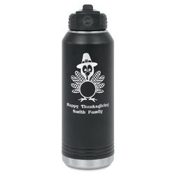 Happy Thanksgiving Water Bottles - Laser Engraved (Personalized)