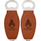 Happy Thanksgiving Leather Bar Bottle Opener - Front and Back (double sided)