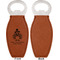 Happy Thanksgiving Leather Bar Bottle Opener - Front and Back (single sided)