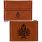 Happy Thanksgiving Leather Business Card Holder - Front Back