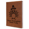 Happy Thanksgiving Leather Sketchbook - Large - Double Sided - Angled View