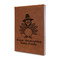 Happy Thanksgiving Leather Sketchbook - Small - Double Sided - Angled View