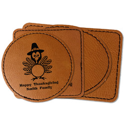 Happy Thanksgiving Faux Leather Iron On Patch (Personalized)