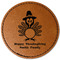 Happy Thanksgiving Faux Leather Iron On Patch - Round (Personalized)