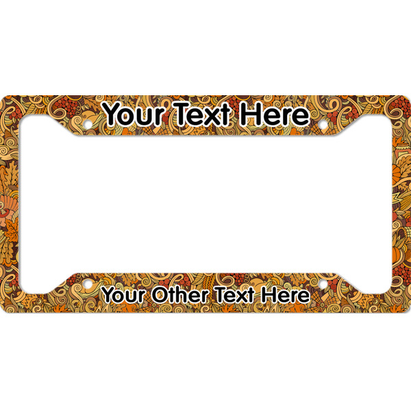 Custom Happy Thanksgiving License Plate Frame (Personalized)