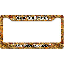 Happy Thanksgiving License Plate Frame - Style B (Personalized)