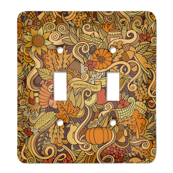Custom Happy Thanksgiving Light Switch Cover (2 Toggle Plate)