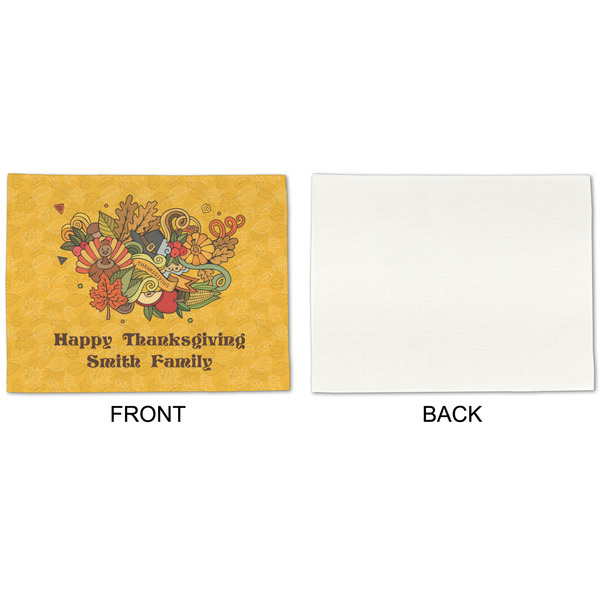 Happy Thanksgiving Linen Placemat - APPROVAL Single (single sided)