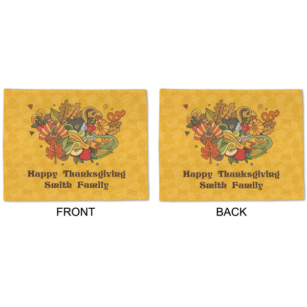 Happy Thanksgiving Linen Placemat - APPROVAL (double sided)