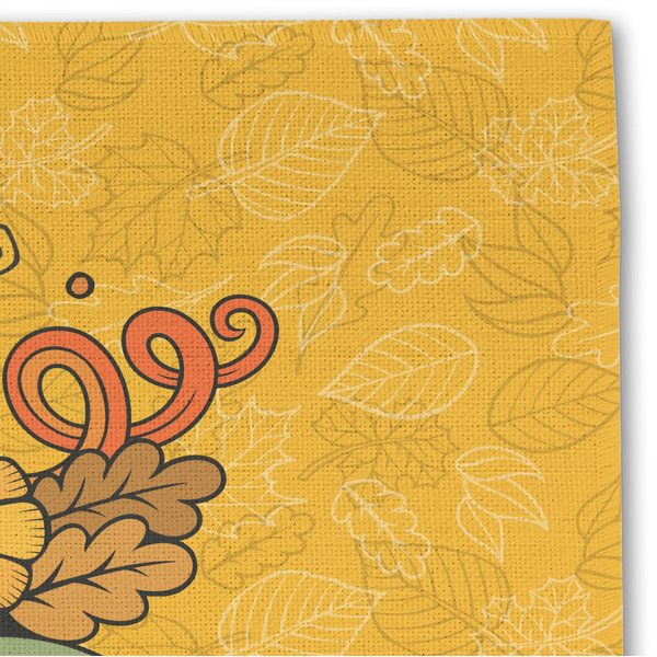 Happy Thanksgiving Linen Placemat - DETAIL