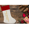 Happy Thanksgiving Linen Stocking w/Red Cuff - Flat Lay (LIFESTYLE)