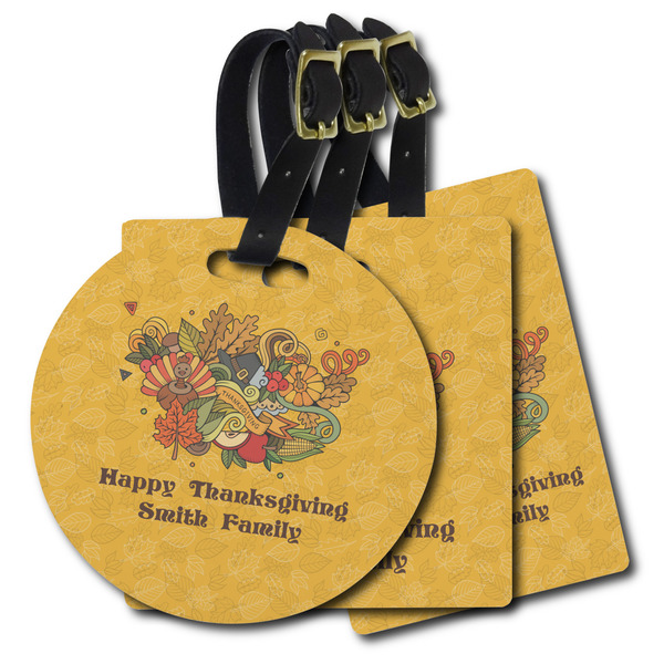 Custom Happy Thanksgiving Plastic Luggage Tag (Personalized)