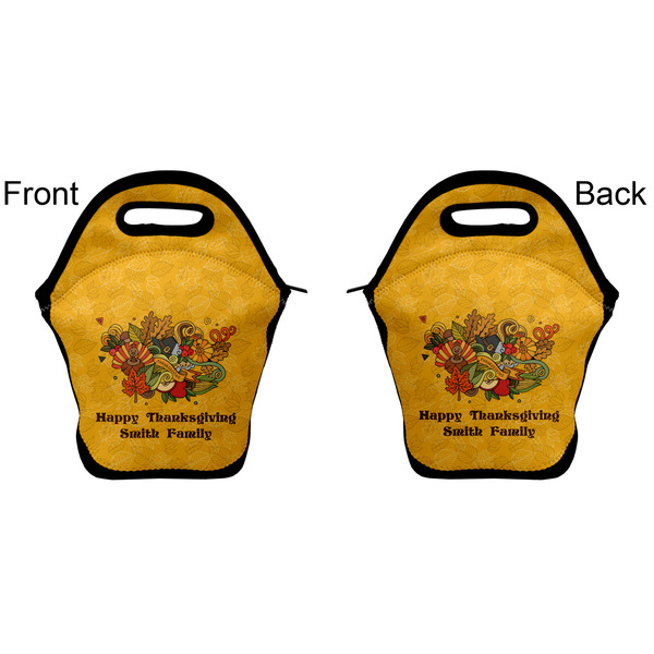 Happy Thanksgiving Lunch Bag - Front and Back