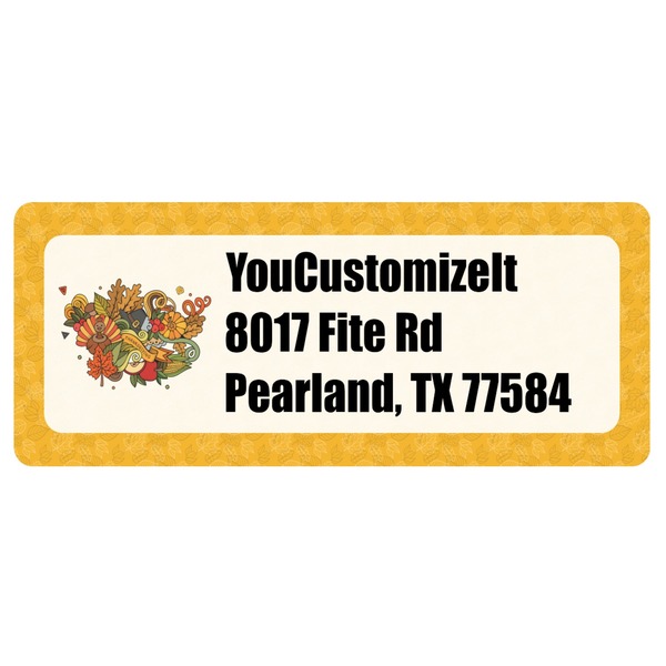 Custom Happy Thanksgiving Return Address Labels (Personalized)