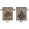Happy Thanksgiving Medium Burlap Gift Bag - Front and Back