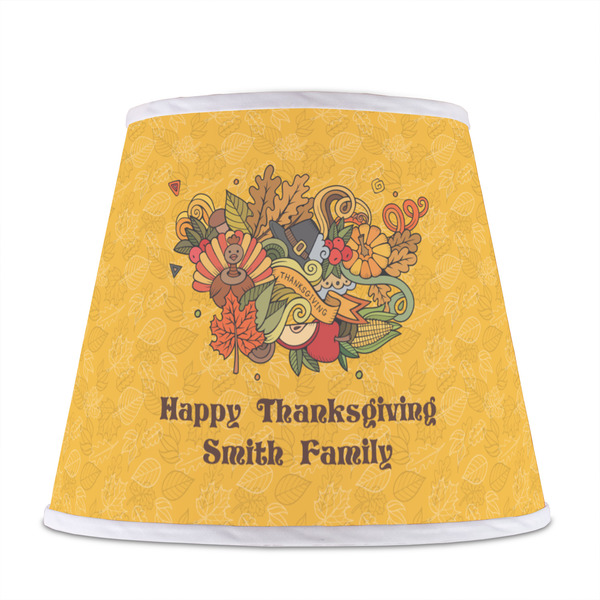 Happy Thanksgiving Poly Film Empire Lampshade - Front View