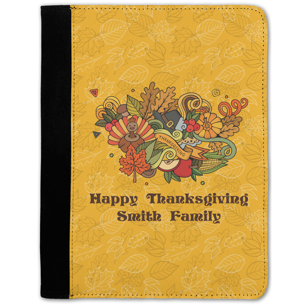 Custom Happy Thanksgiving Notebook Padfolio - Medium w/ Name or Text